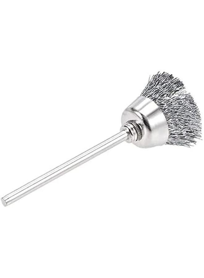 Mini Wire Cup Brush 5 Pcs Crimped Steel 20 X 9mm With 2 35mm Shank - Image 4